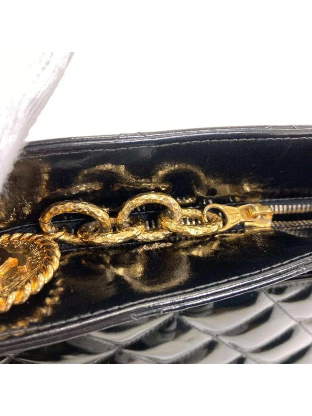 Chanel Reissue Tote Bag Gold Patent